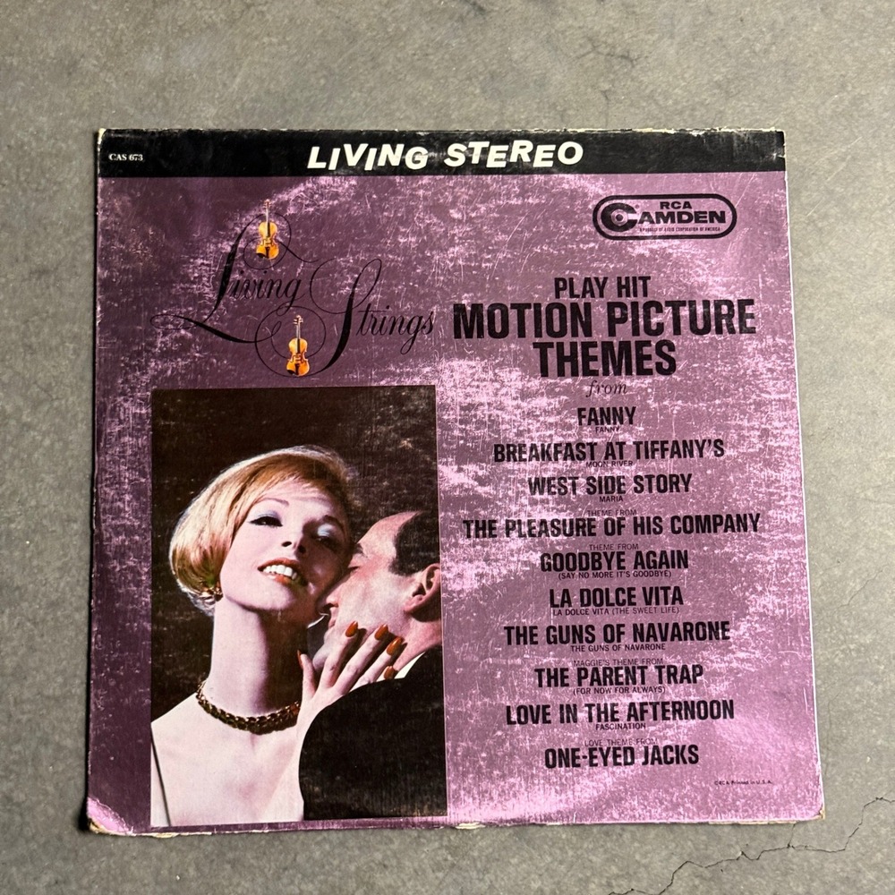 Living Strings Play Hit Motion Picture Themes RCA Camden CAS-673 Vinyl LP Stereo
